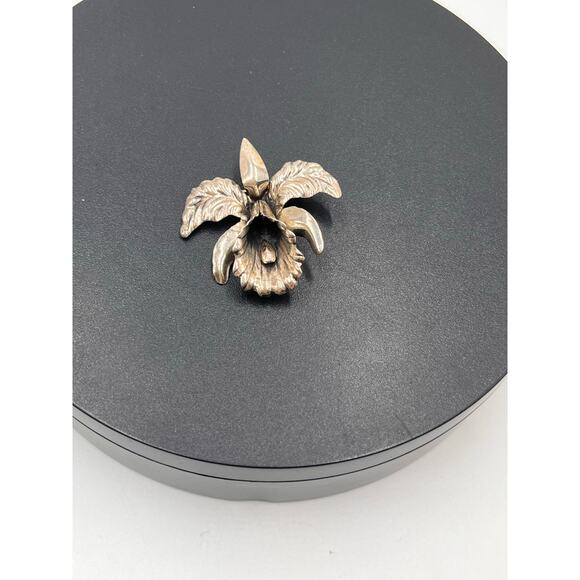 BEAU Vintage Sterling Silver
925 Iris Flower Brooch - Picture 2 of 7
